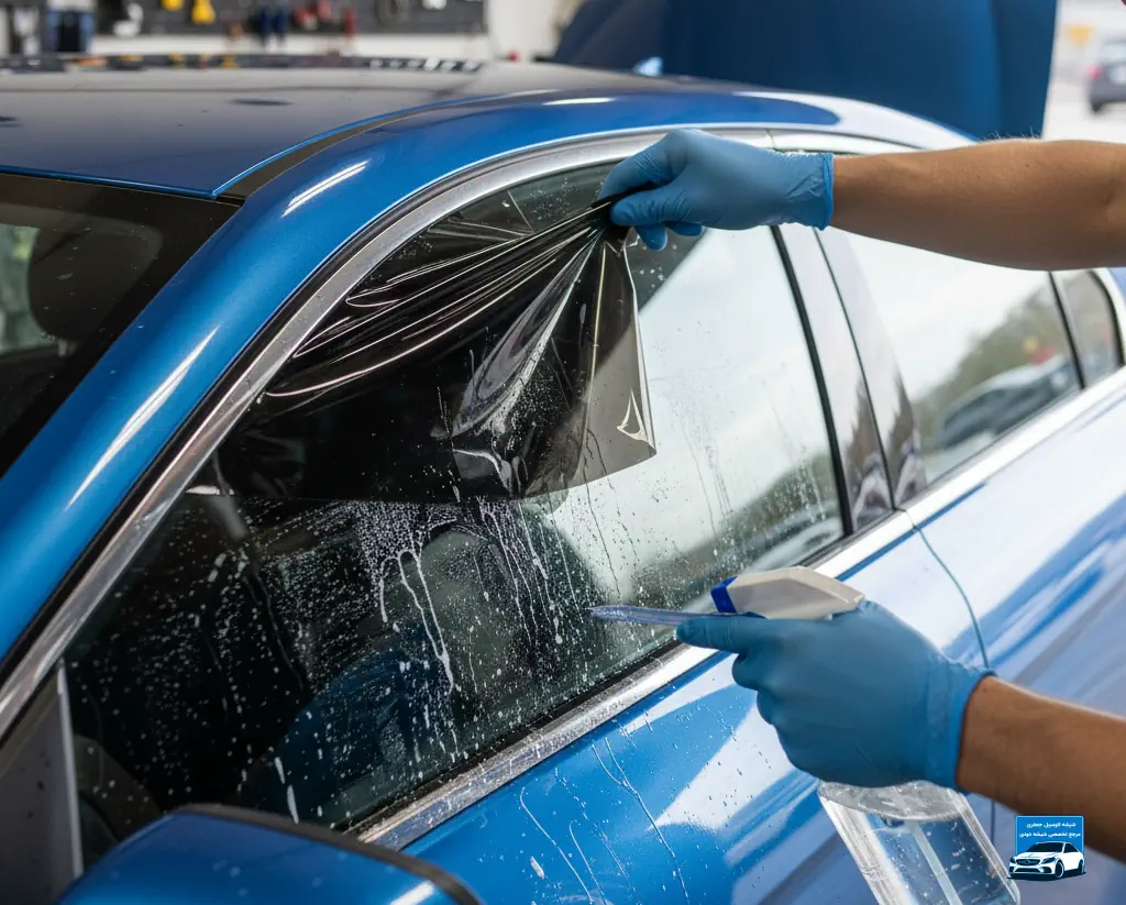 آموزش جامع کندن برچسب شیشه دودی اتومبیل