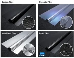 جنس برچسب شیشه دودی خودرو