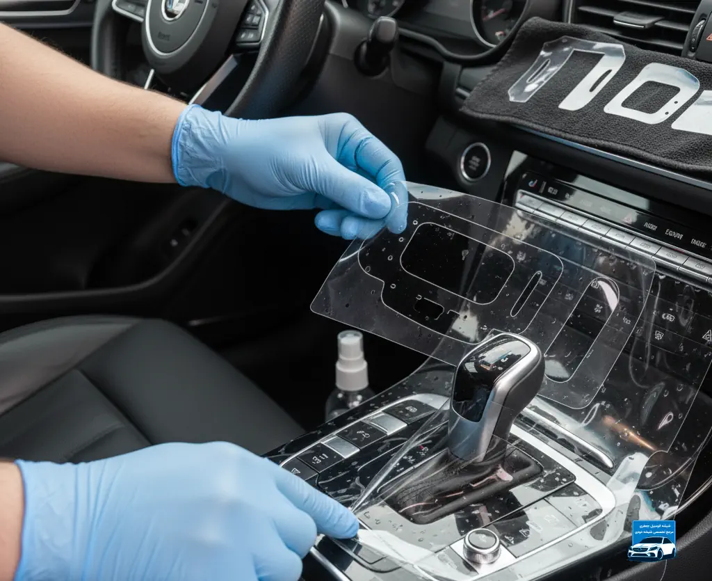 گلس محافظ قطعات پیانویی کابین اتومبیل