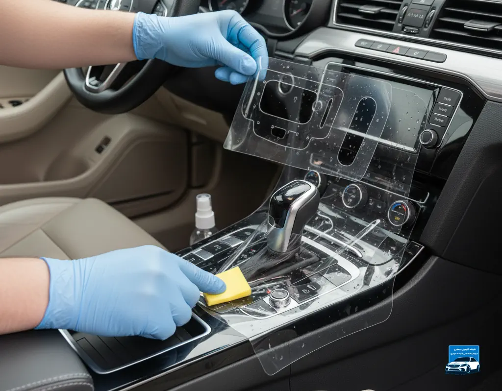 گلس محافظ قطعات پیانویی کابین اتومبیل