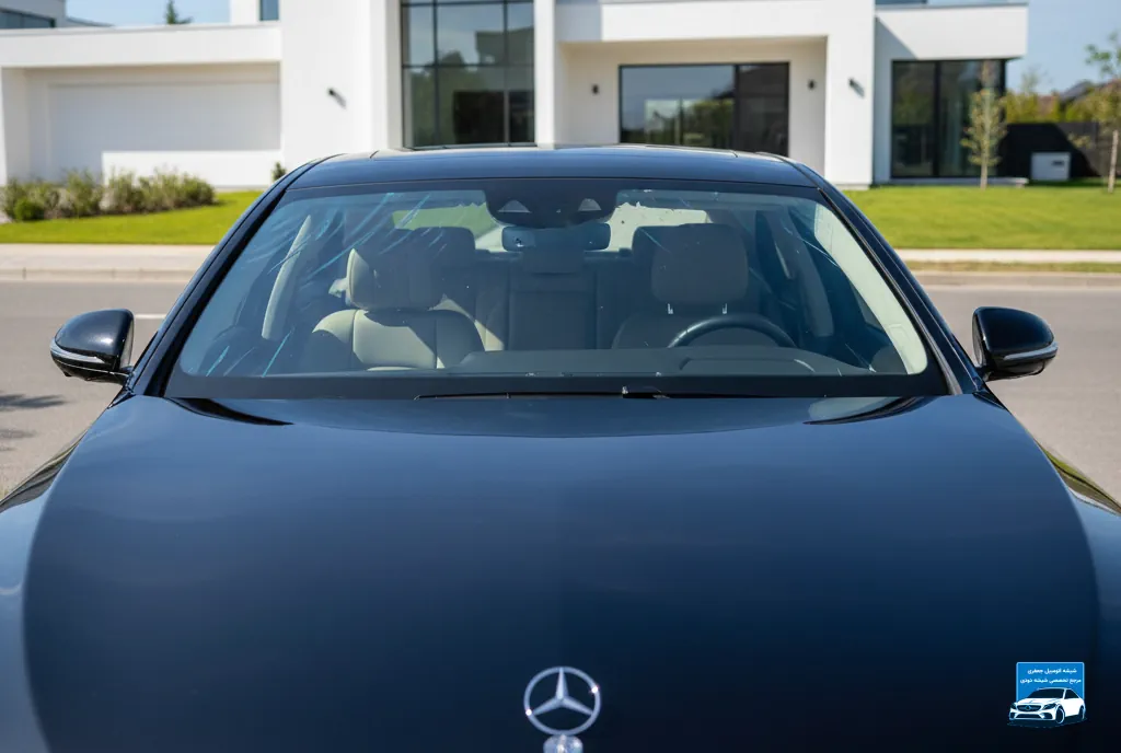 نصب برچسب یووی شیشه جلو خودرو